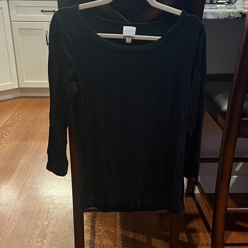 Cupio Black Long Sleeve Women's Tee